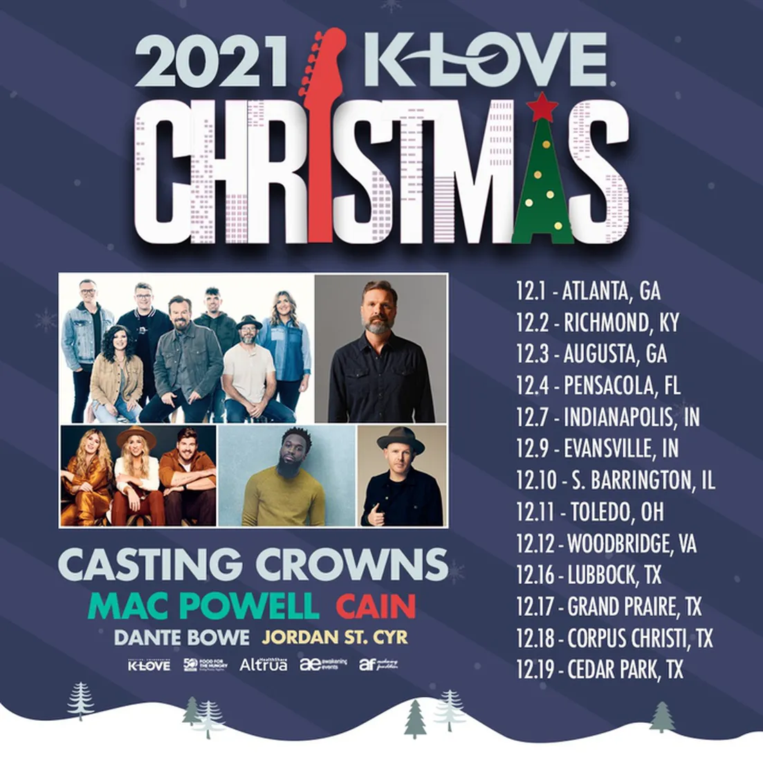 Klove Christmas Tour 2022 Indiana Casting Crowns Tickets - Old National Centre, Dec 07, 2021 - Bandsintown