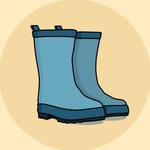 Blue Rain Boots