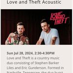 Love and Theft live on the lake/river boat cruise ! 