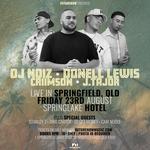 DJ NOIZ, DONELL LEWIS, CRIIMSON & J.TAJOR live in Springfield, QLD