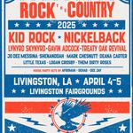 Rock The Country 2025 - Livingston Fairgrounds •  19869 Fairgrounds Rd  Livingston, LA 70754