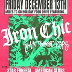 Holiday Food Drive w/ Iron Chic, Sainthood Reps+