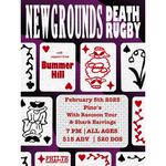 Newgrounds Death Rugby, Bummer Hill, Raccoon Tour, and Shark Earrings at Pino’s