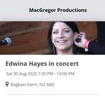 MacGregors Presents Edwina Hayes in Concert at Bogbain Farm Inverness