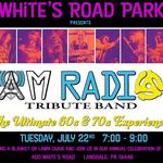  Bring your chairs and blankets, along with your appetite, to hear the sounds of summer with AM Radio Tribute Band. Taste the treats of the season on Tuesday, July 22nd at White's Road Park from 7:00-9:00!