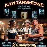 Kapitänsmesse an Bord der MS Fortschritt