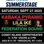 NYC Summerstage - Kabaka Pyramid / Lila Iké / Federation Sound