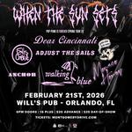 Mongomery Drive Presents When The Sun Sets, Dear Cincinnati, Falls Chase, Upon Your Dead Body, Adjust The Sails, Walking Blue, Monaco Honey, and Anchor