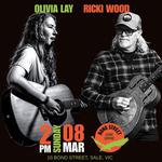 Olivia Lay & Ricki Wood - Live @ Bond St Event Centre