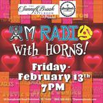 Valentine's weekend, love goes analog. ANNOUNCING  -  AM Radio with HORNS!!!  A Retro-Revival blast of brass and a whole lot of heart is coming to Sunnybrook Ballroom on Friday, February 13th, 2026, at 7:00 PM to celebrate Valentine's Day!