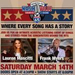 North of Nashville Songwriters Series (feat. Frank Myers & Lauren Mascitti)
