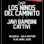 Concierto LNDC + Javi Bambini Cattivi - Sala Matisse Valencia - 10 de abril