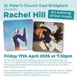 St Peter's Church presents an evening of live music with Rachel Hill