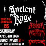 ANCIENT RAGE, BEHEADER, PHANTASMAL ABYSS, VESTIGE