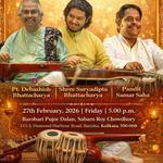 Debashish and Suryadipata Bhattacharya with Pandit Samar Saha Tabla