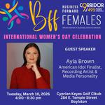 Ayla Brown Serves as the Keynote Speaker for Corridor 495 International Women's Day Celebration