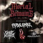 MORTAL REMAINS - "Dystopian Hymns" Tour 2026 with support from - FERAL GHOUL - GRIEF INCARNATE - MAUSOLEUM 
