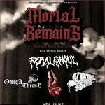 MORTAL REMAINS - "Dystopian Hymns" Tour 2026 with support from - FERAL GHOUL - OMEGA THRONE - CLAYMORE STEEL