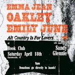Emma Jean Oakley, Emily June, and Sandy Glennie at Book Club