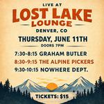 A concert on Colfax: The Alpine Pickers w/ Nowhere Dept. & Graham Butler