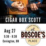 Free Show! Blues, Bluegrass, Roots-Rock, Folk - Cigar Box Scott in Covington, OH