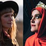 Folk at the Pavilion - Daria Kulesh and Clementine Lovell with Marion Fleetwood