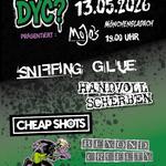 DYC Bookings Presents: Sniffing Glue, Handvoll Scherben, Cheap Shots, Beyond Cruelty
