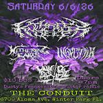 Death Coast Presents: Three Knuckles Deep, Insectile, Withering Earth and Unholy Disciple