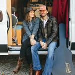 Seth and Sara at Blue Ridge Beer Garden