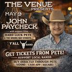 John Paycheck live at The Venue May 9th