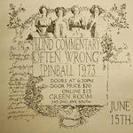 OFTEN WRONG, PINBALL, 1973, & BLIND COMMENTARY