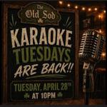Karaoke Tuesdays at The Old Sod