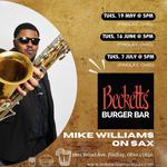 Mike Williams on Sax at Beckett's Burger Bar (Findlay) 