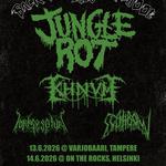 Jungle Rot (USA), KHNVM (BGD/GER), Korpsesoturi, Scythrow @ Varjobaari, Tampere