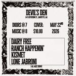 Dairy Free Live @ The Devil's Den