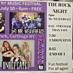 Mr. Weaverface @ Northcountry Music Festival, Friday night July 10th at 6:00pm