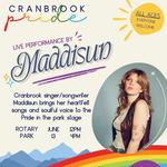 Cranbrook Pride in The Park: Live music with Maddisun