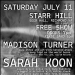 Starr Hill w/ Madison Turner, Sarah Koon, Keely and the Tea Lights
