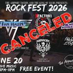 ***CANCELED***FAN HALEN at The Airport Tavern Lore City, Ohio SAT., JUNE 20th - FREE SHOW