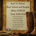H.O.S.T. Back to School Boot, School and Boogie
