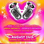 Mega Infinity, Funkrust Brass Band and Commit to the Bit at Hutghi's