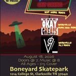 Hopeless Otis/The Okay Greats/Vladopous9 at The Boneyard Skate Park