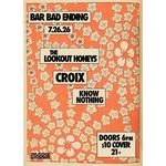 The Lookout Honeys, Croix, and Know Nothing @ Bar Bad Ending