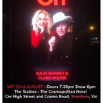 Dave Graney and Clare Moore play Trentham, Vic