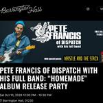 Pete Francis - Album Release Show @Barrington Hall 
