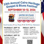 Sept 11, 7-8:30 PM Cairo IL Heritage blues and gospel 2026