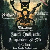 Affiche Samedi DEATH METAL - MUERTISSIMA - UNEXPECTED CALIBRATIONS - FIND MY NAME